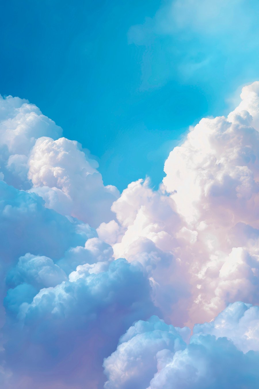 Céu de nuvens brancas — design completo