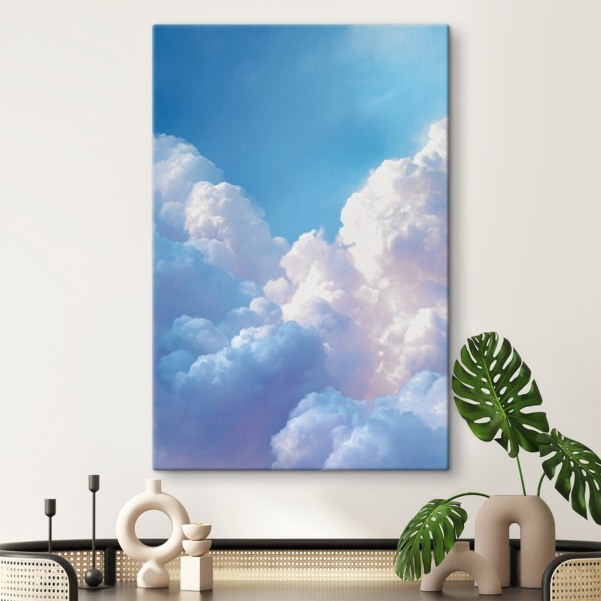Céu de nuvens brancas — interior 1