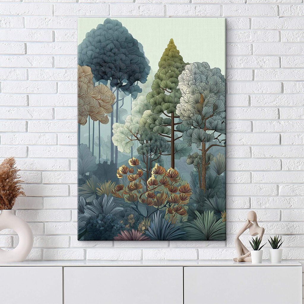 Bosque em verdes frios — interior 1