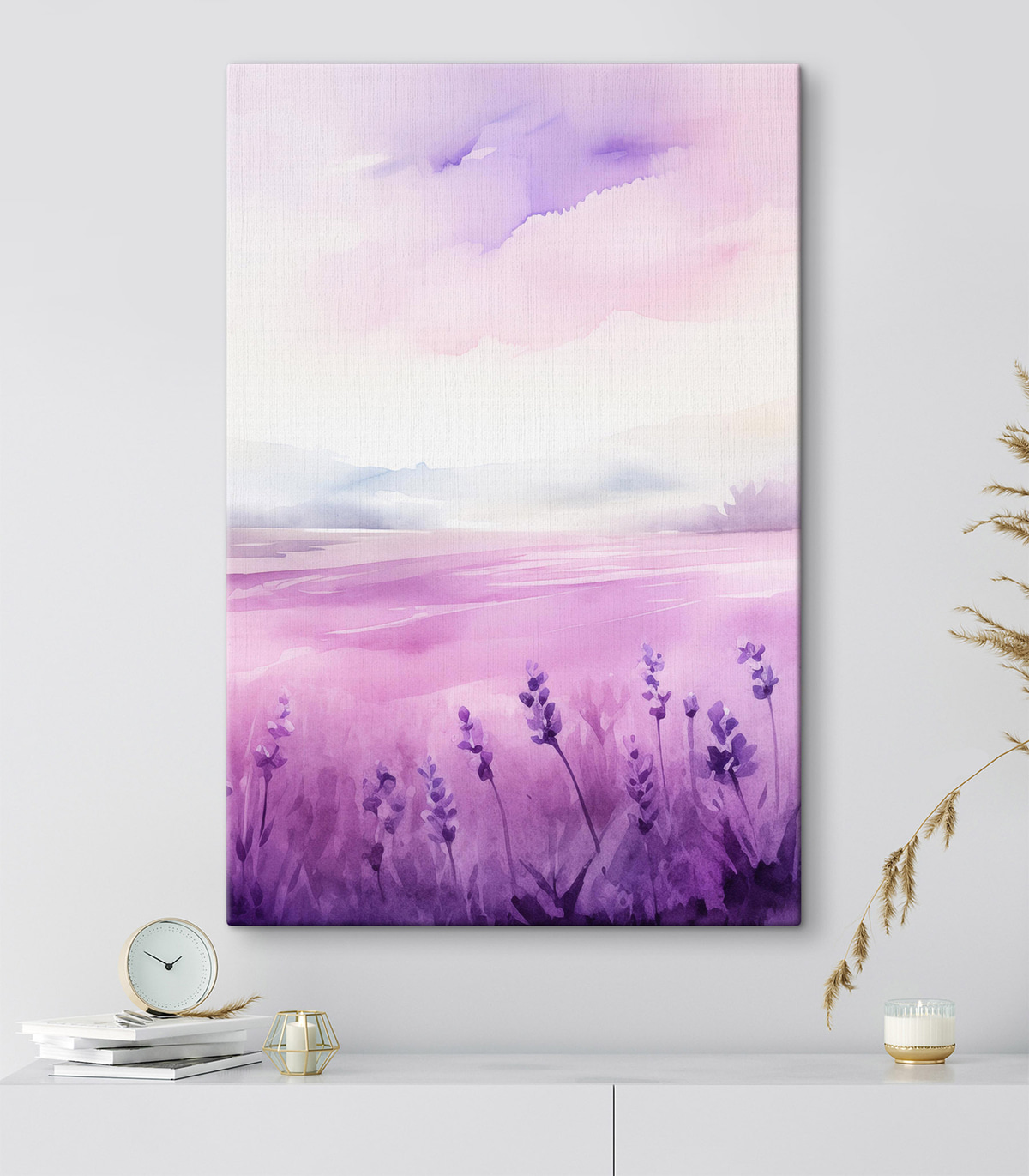 Lavanda em aguarela — interior 2
