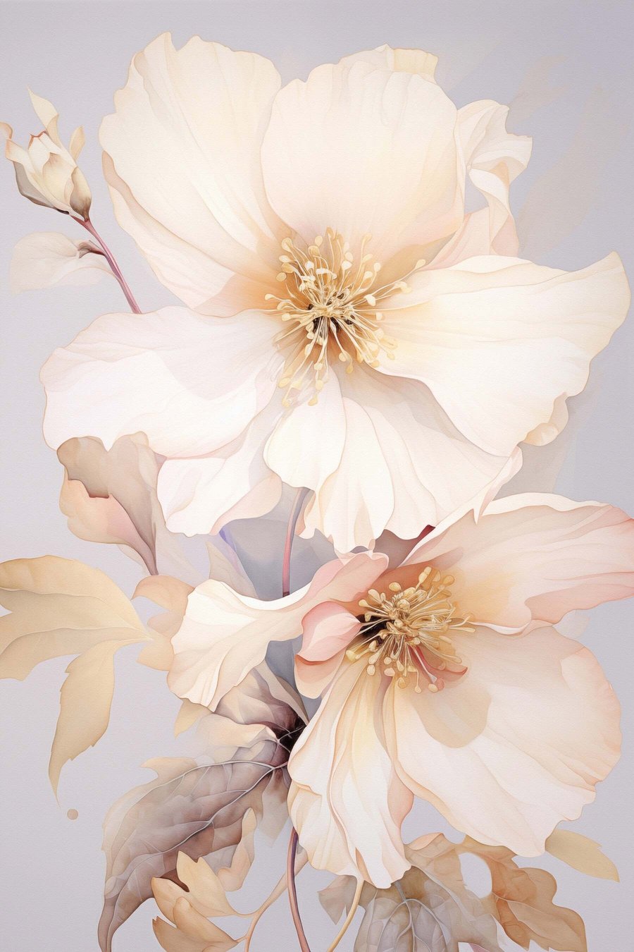 Grande flor abstrata — design completo