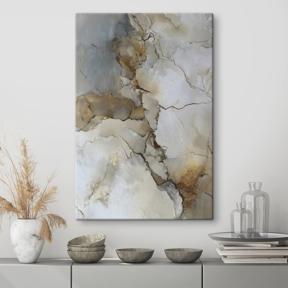 Textura abstrata com fissuras — interior 1