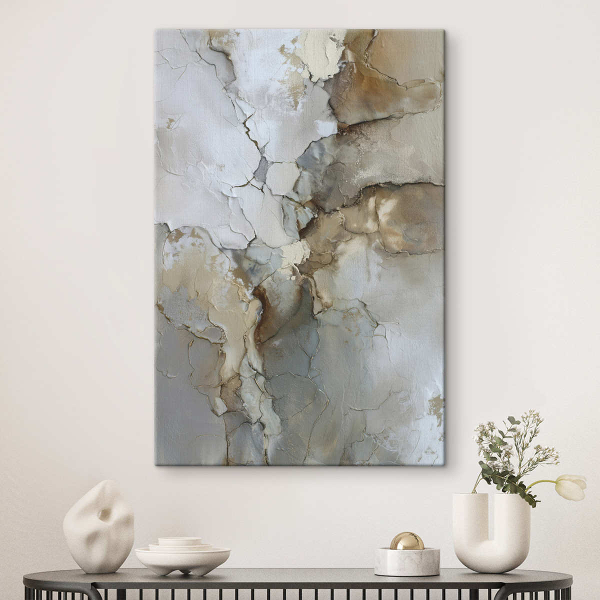Textura abstrata com fissuras — interior 1