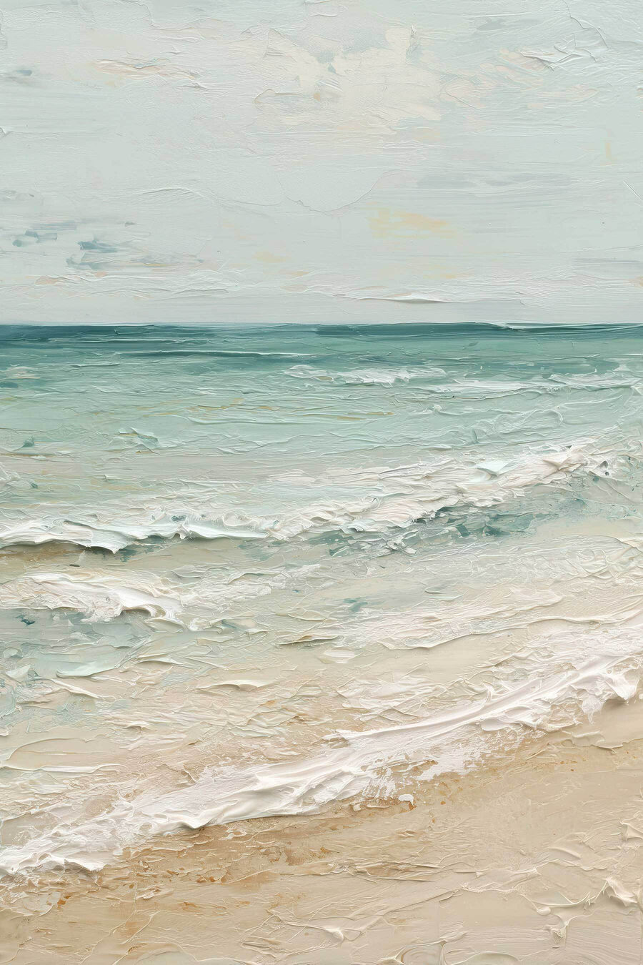 Ondas turquesa na areia — design completo