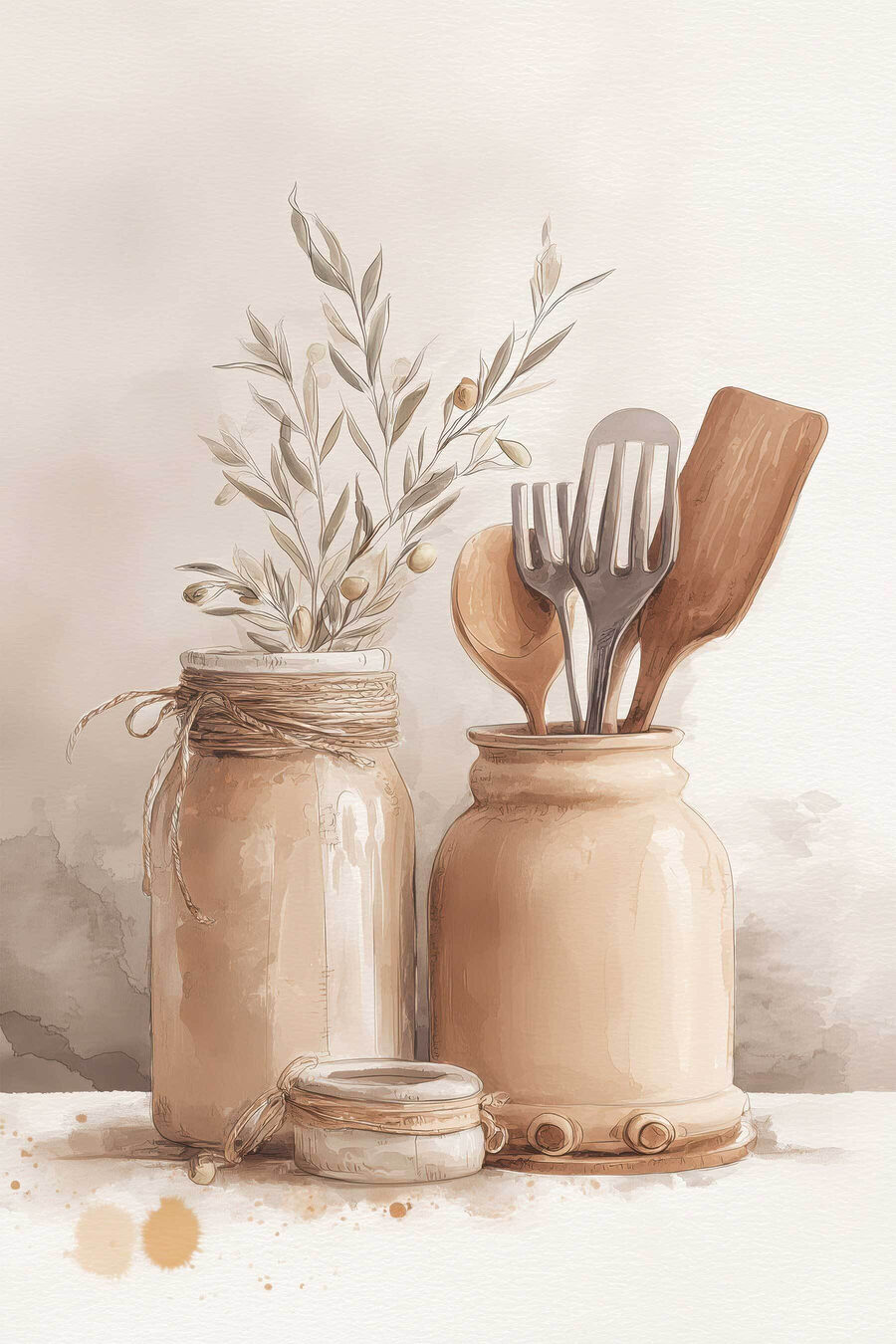 Utensílios de madeira — design completo