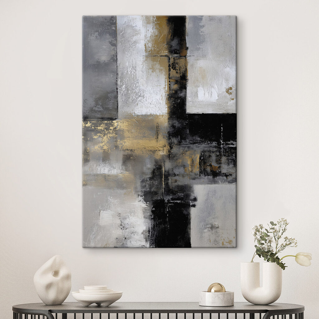 Linhas pretas com dourado — interior 1