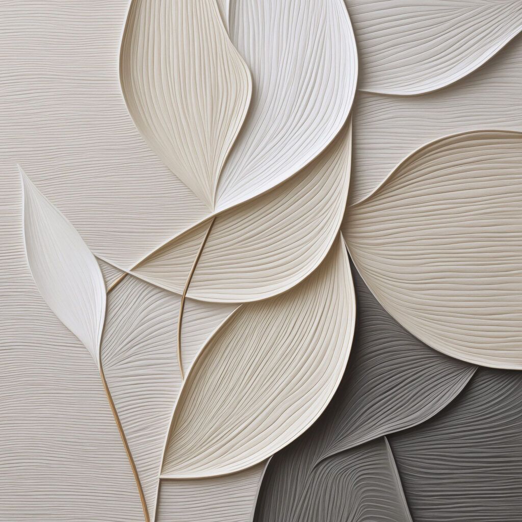 Linhas suaves de folhas — design completo