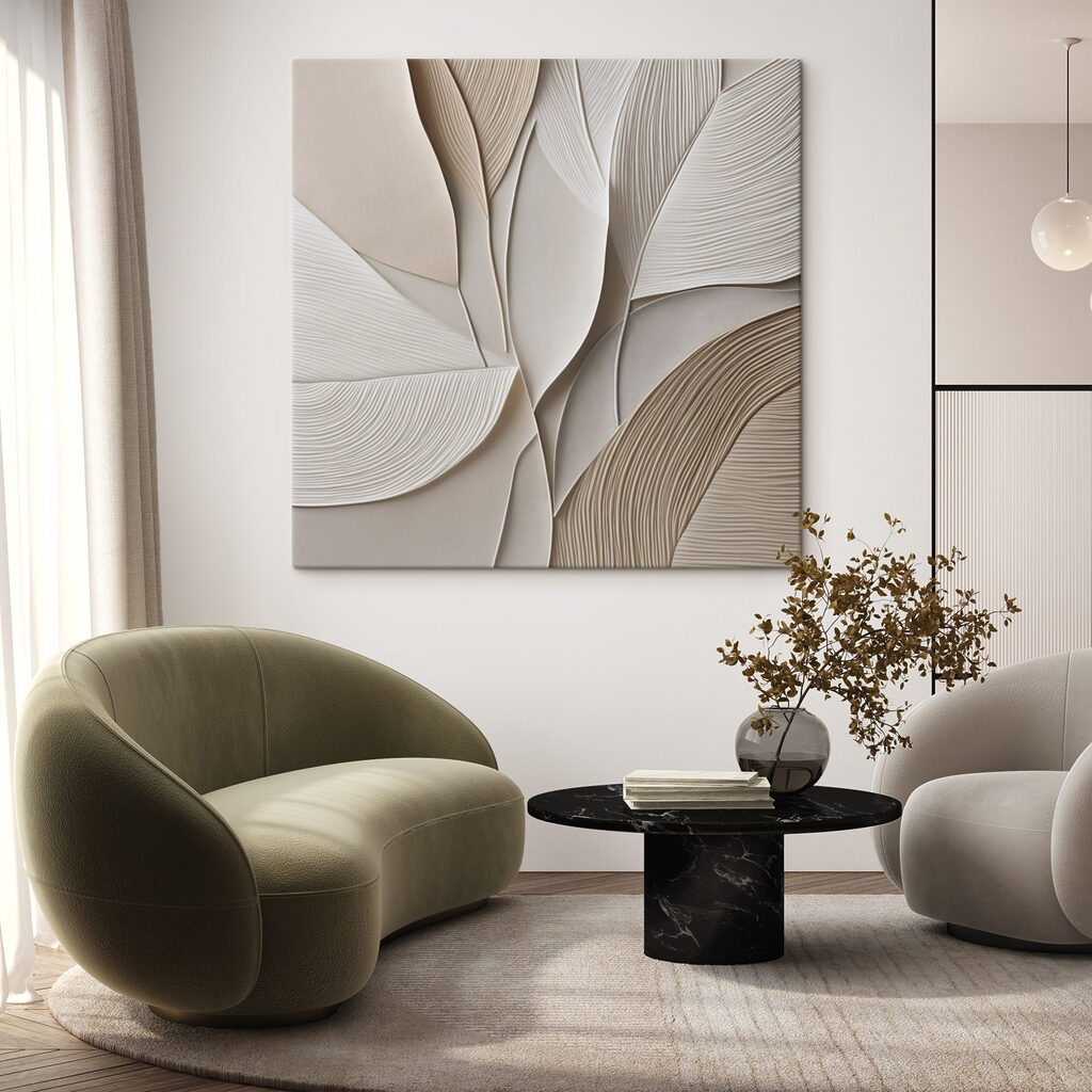 Folhas dobradas com linhas num interior