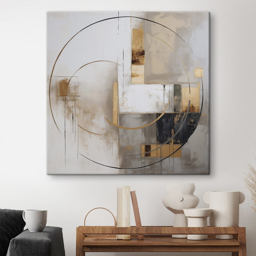 Círculos finos sobre blocos — interior 2