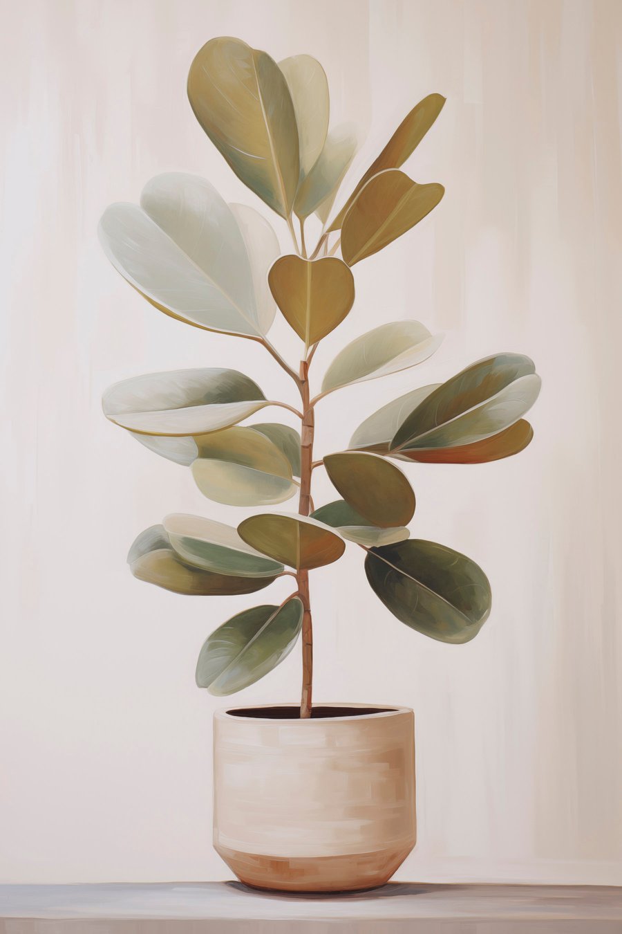 Ficus num vaso — design completo