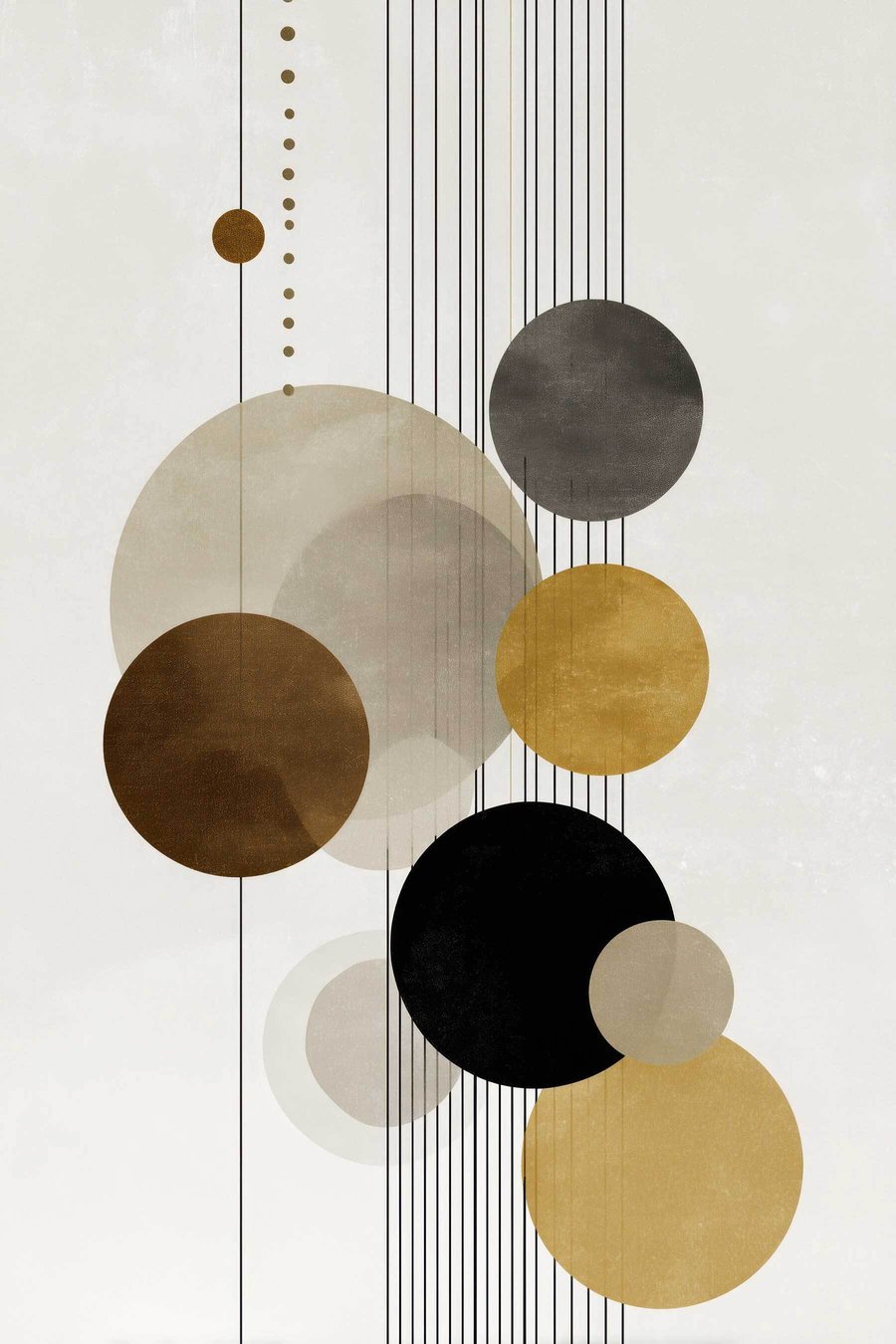 Círculos e linhas quentes — design completo