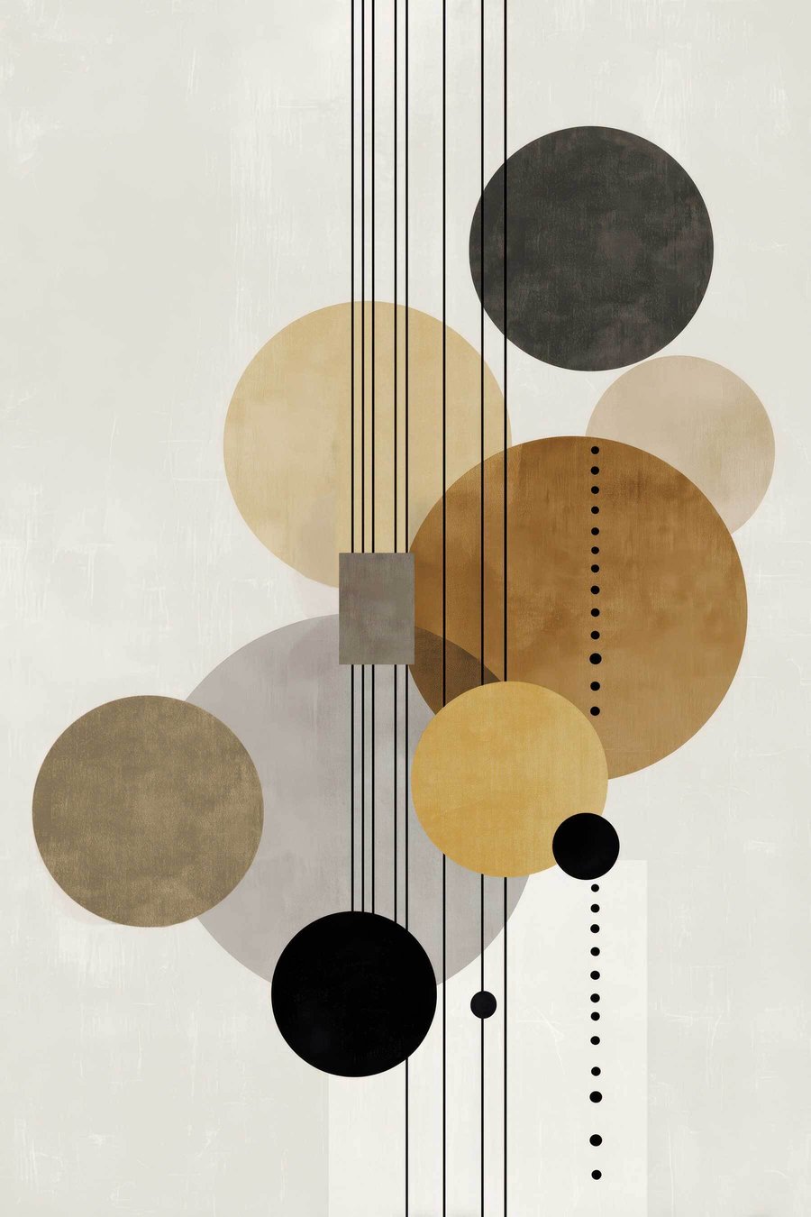 Círculos e linhas quentes — design completo