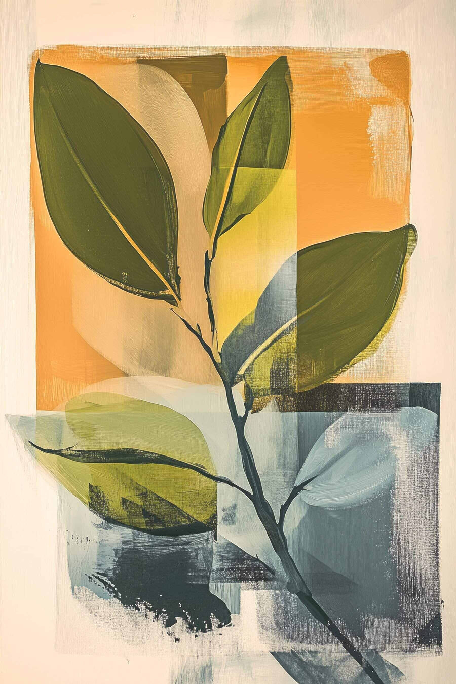 Folhas de oliveira abstratas — design completo