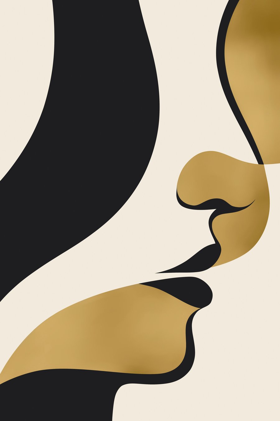 Silhueta de rosto abstrata — design completo