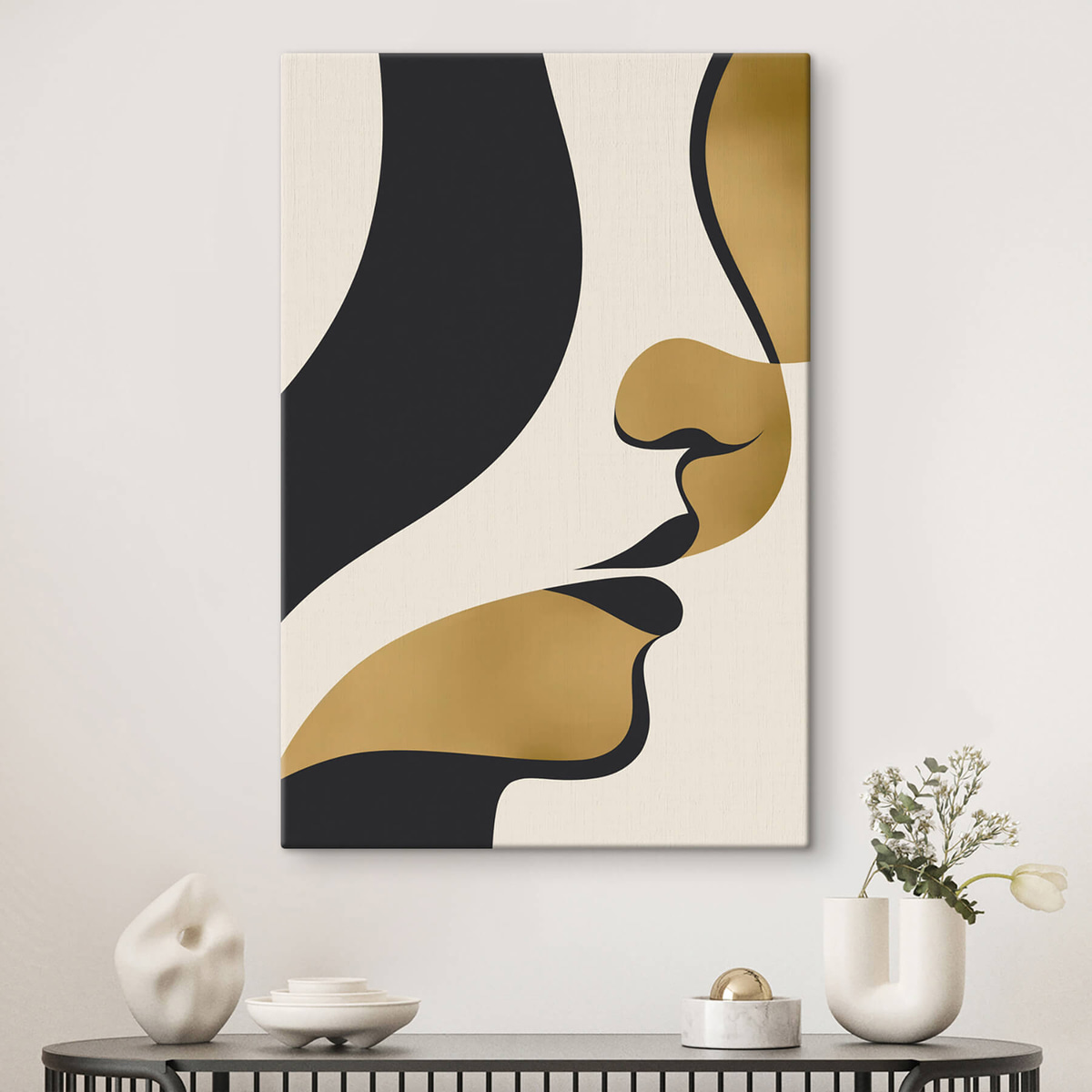 Silhueta de rosto abstrata — interior 1