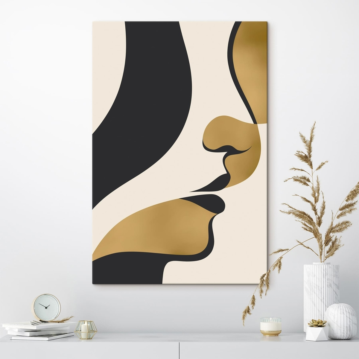 Silhueta de rosto abstrata — interior 3