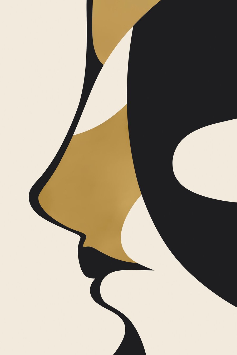 Silhueta de rosto abstrata — design completo