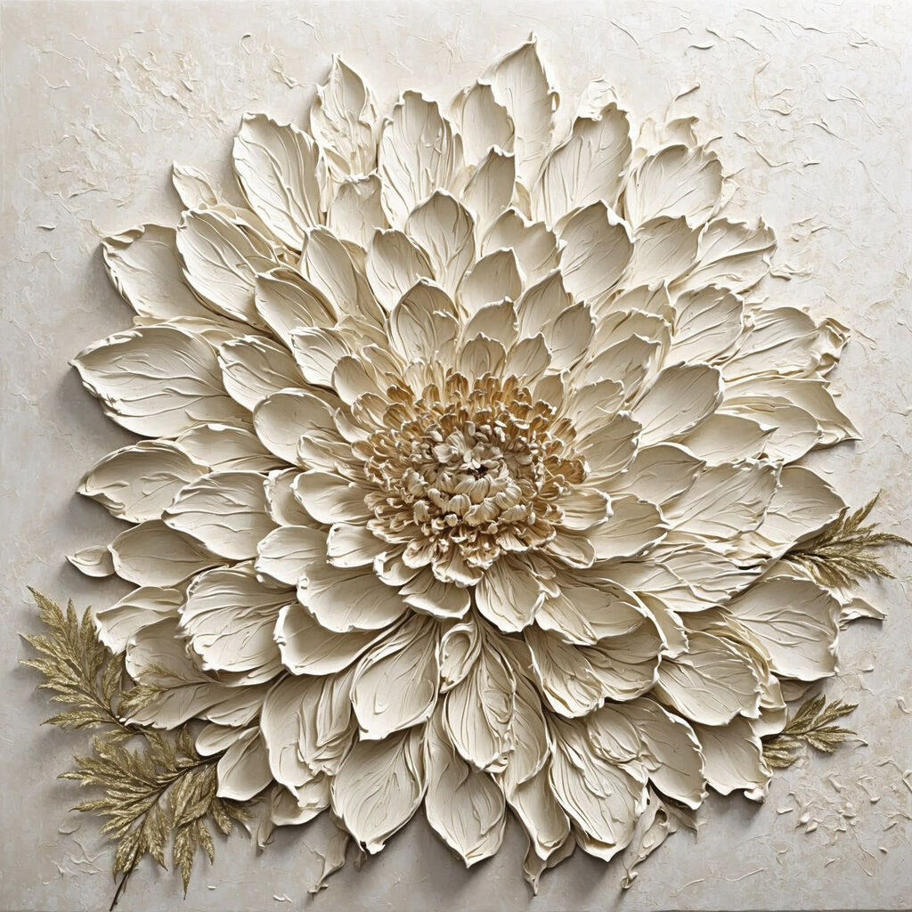 Flor creme recortada — design completo