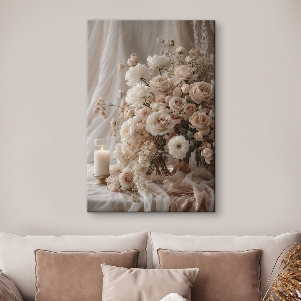 Rosas e vela acesa — interior 2