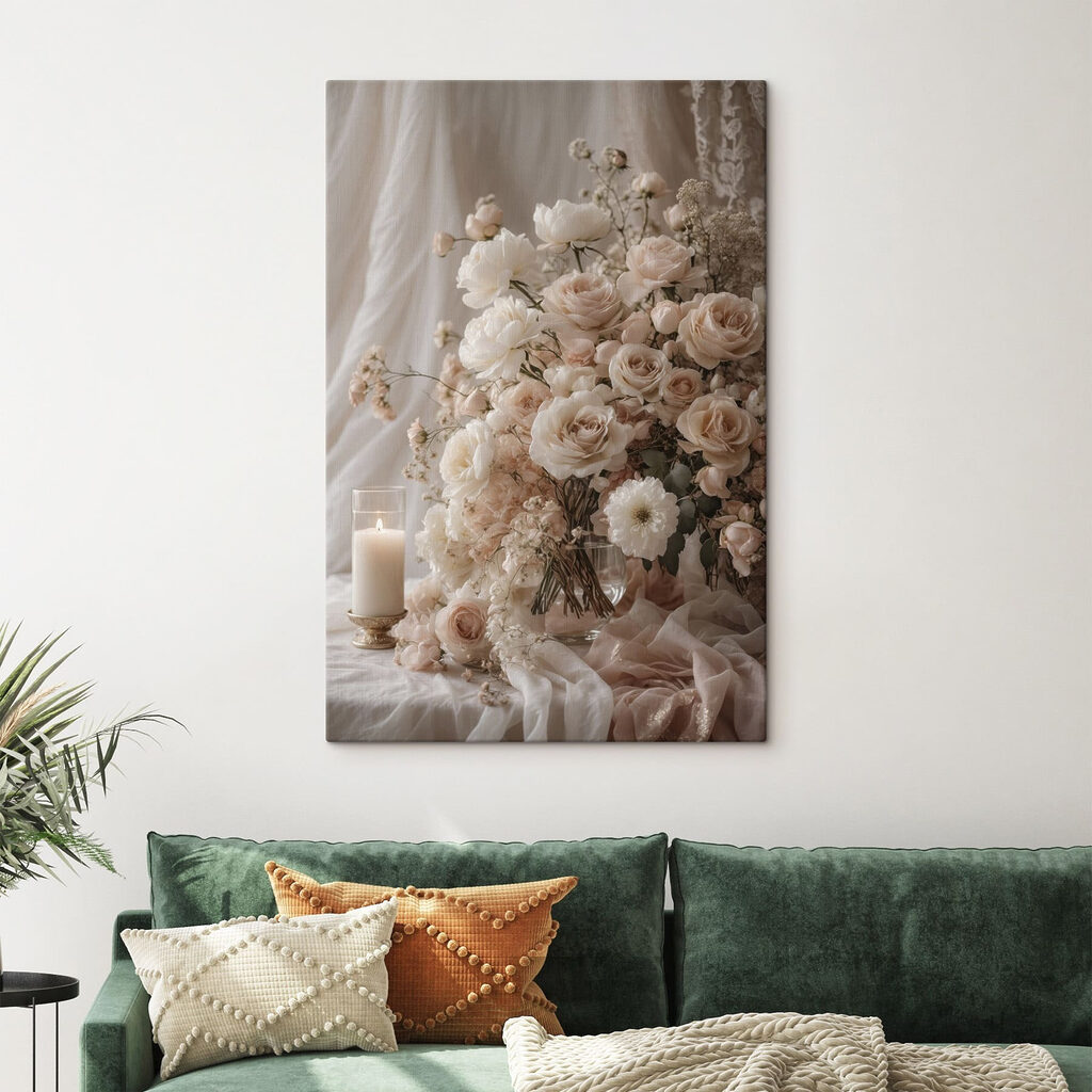 Rosas e vela acesa — interior 3