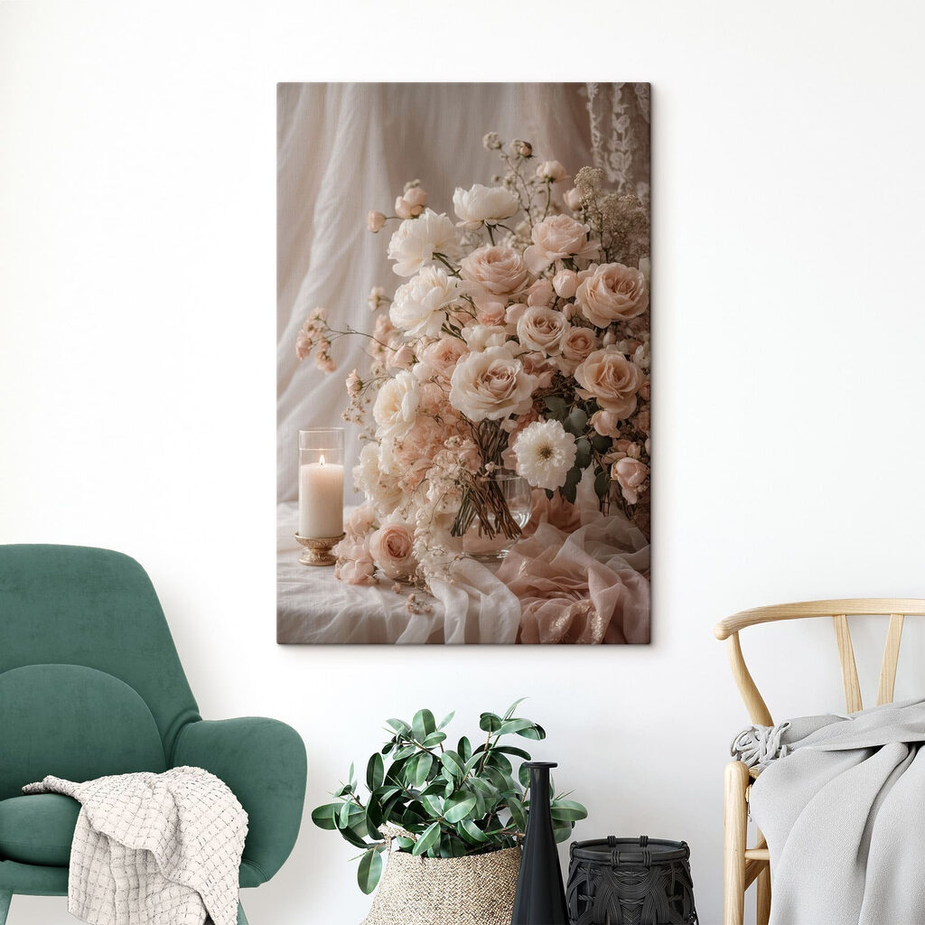 Rosas e vela acesa — interior 4
