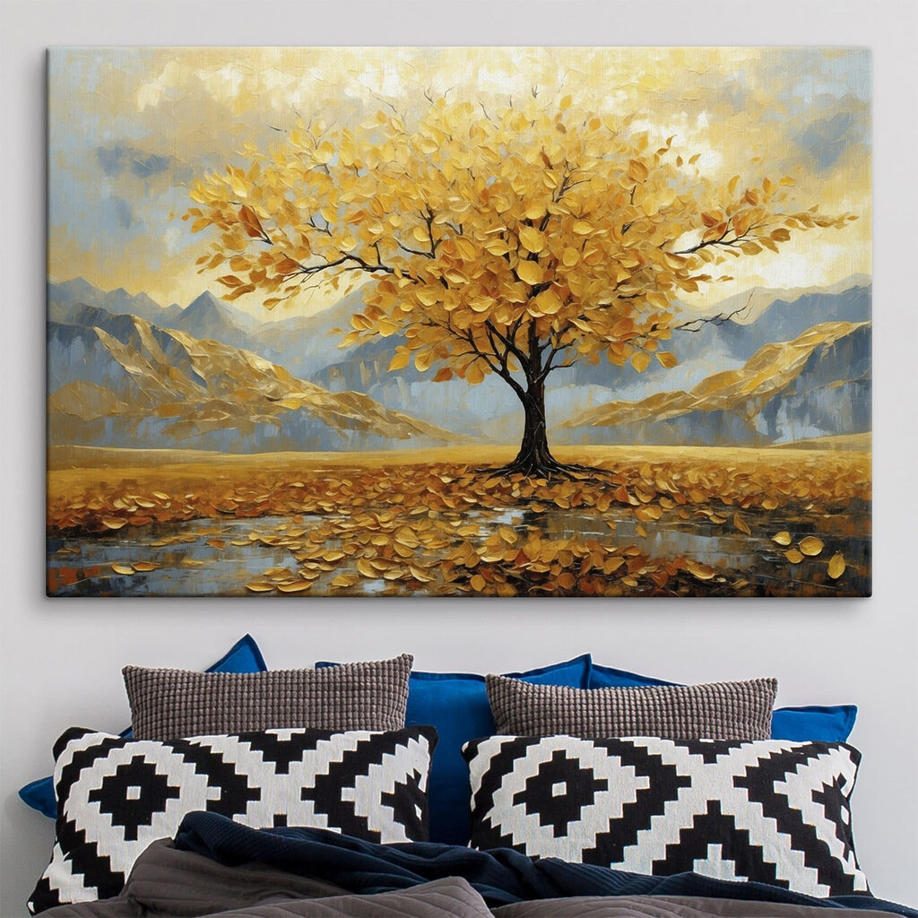 Árvore dourada e montanhas — interior 2