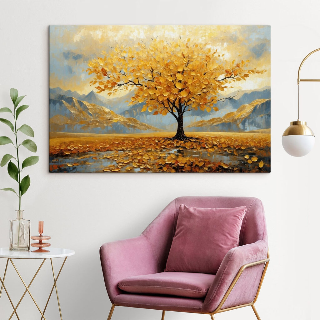 Árvore dourada e montanhas — interior 4
