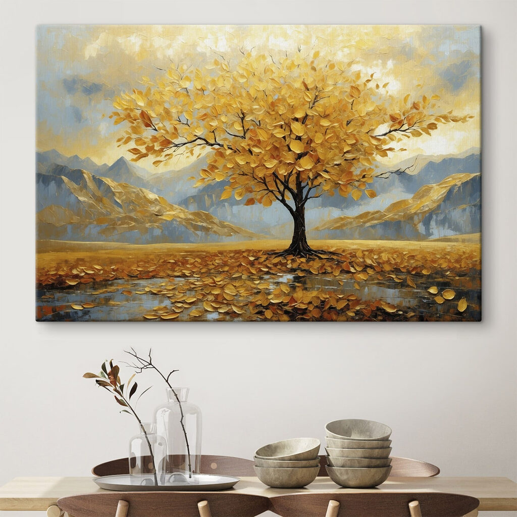 Árvore dourada e montanhas — interior 6