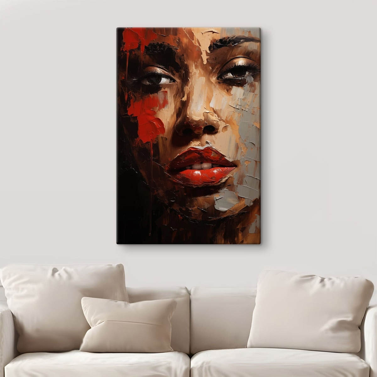 Mulher com acentos vermelhos — interior 7
