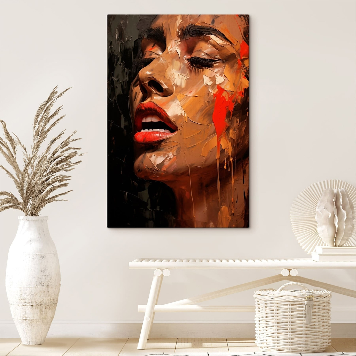 Retrato feminino em vermelho — interior 6