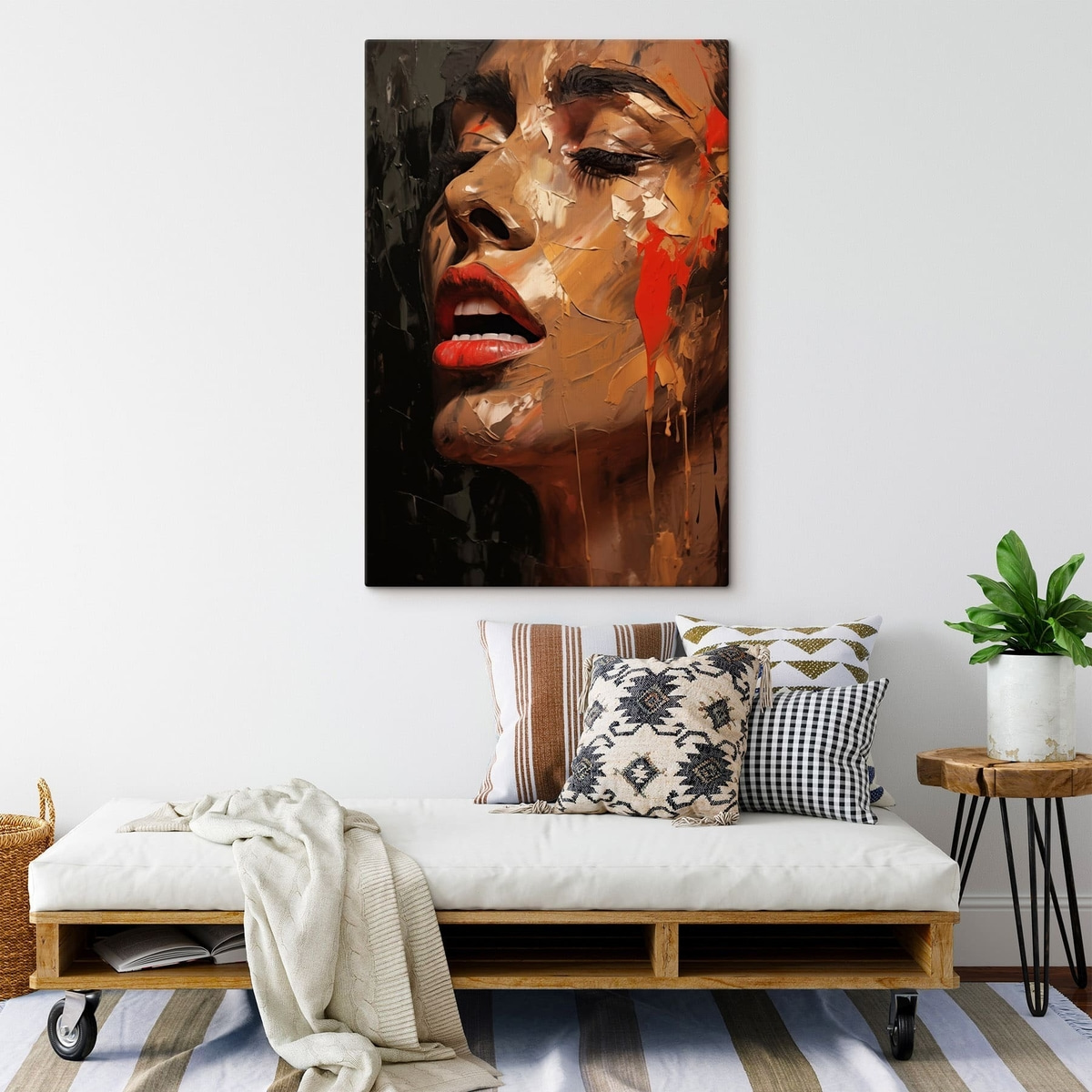 Retrato feminino em vermelho — interior 5