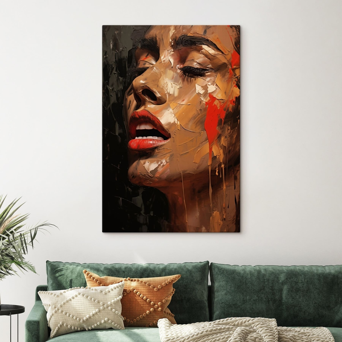 Retrato feminino em vermelho — interior 4