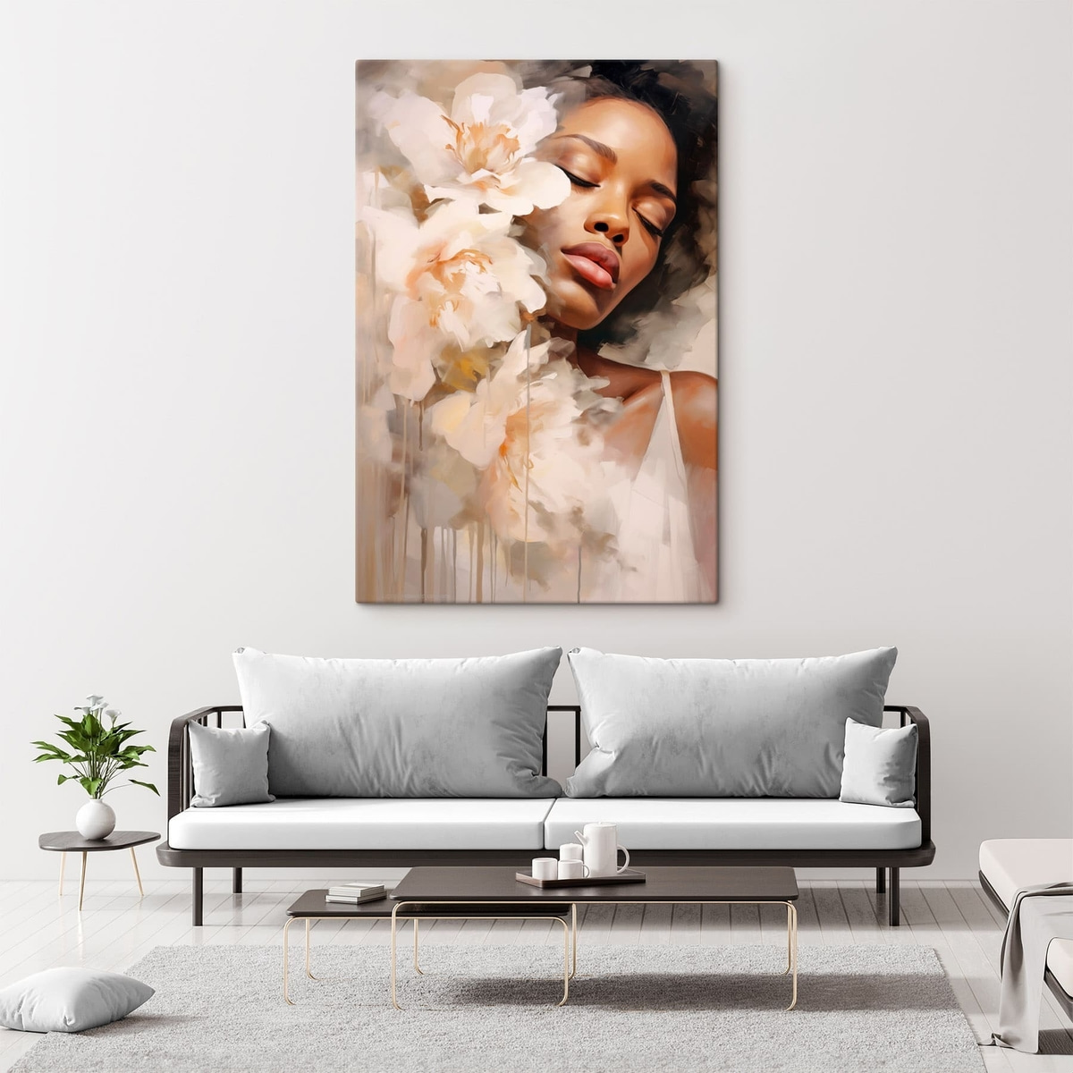 Mulher e flores grandes — interior 6