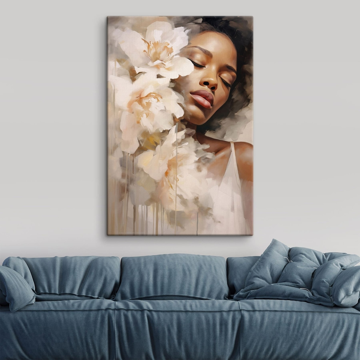 Mulher e flores grandes — interior 4