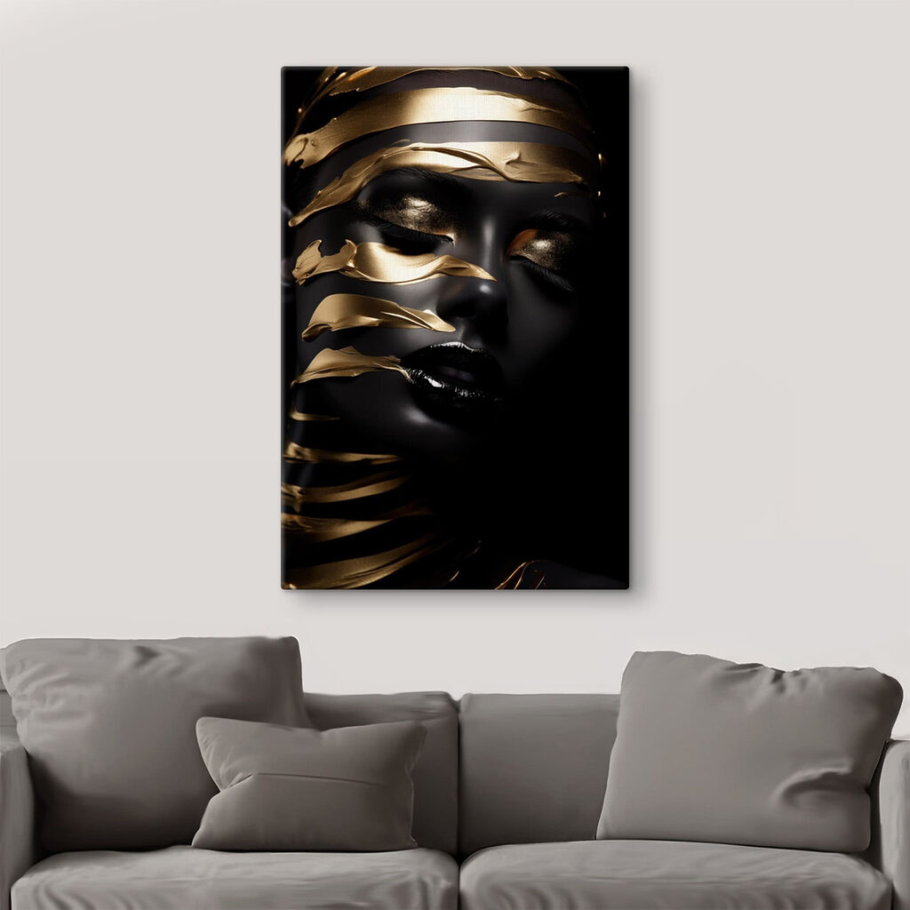 Retrato escuro com dourado — interior 5