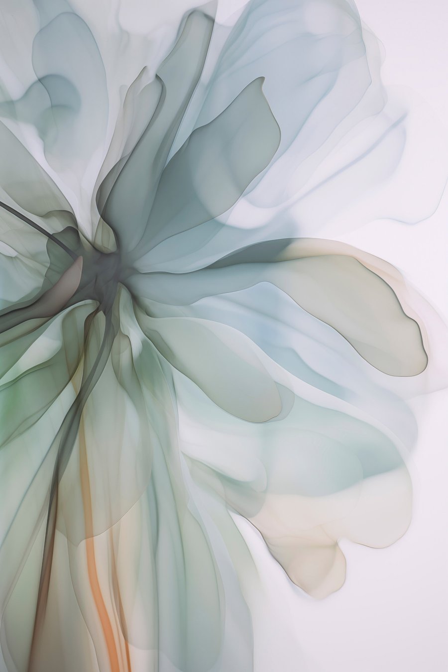 Flor abstrata delicada — design completo