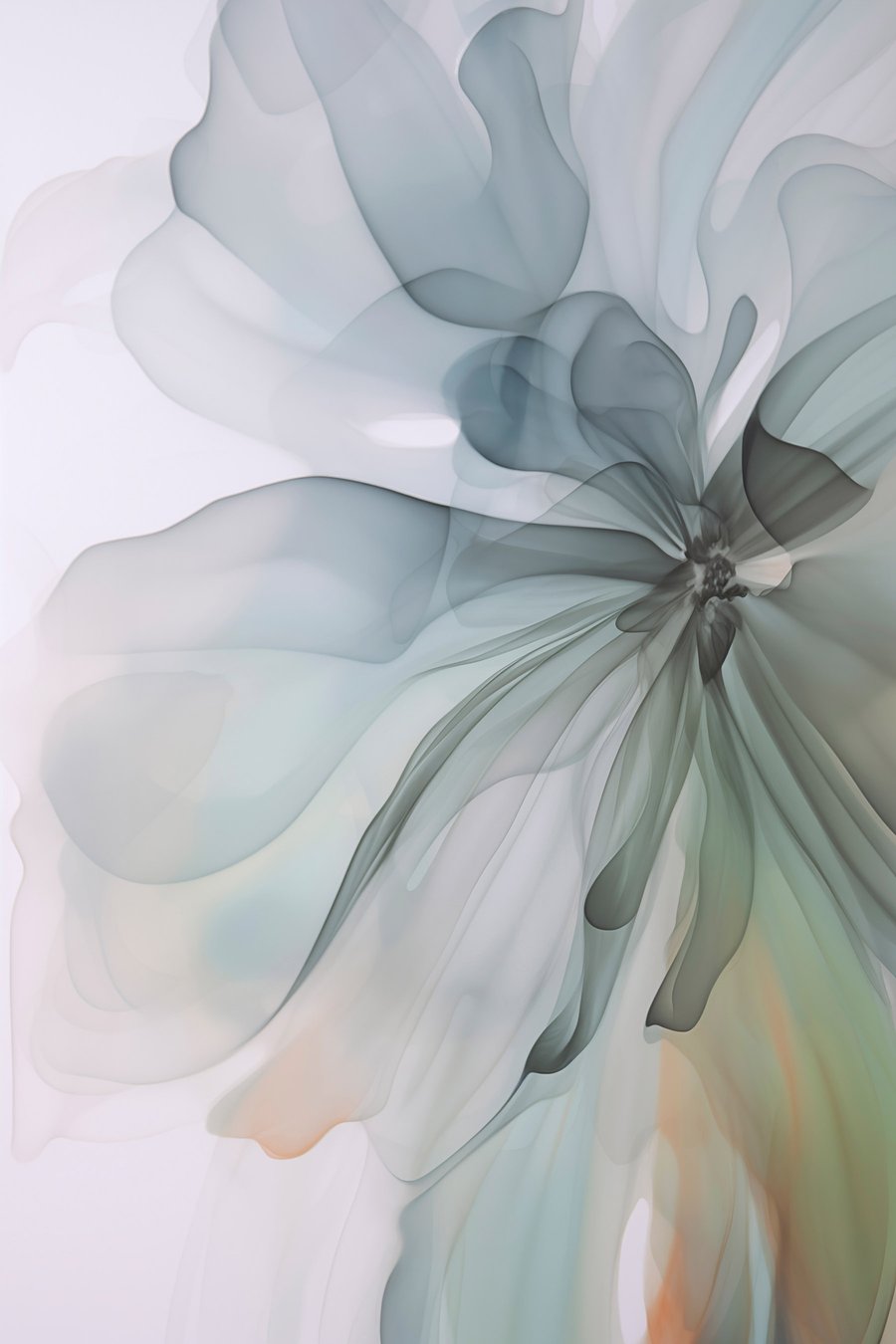 Flor abstrata delicada — design completo