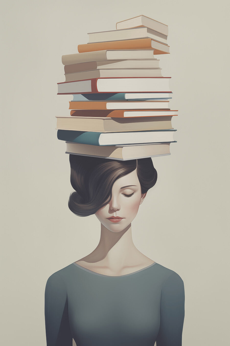 Livros sobre cabelo escuro — design completo
