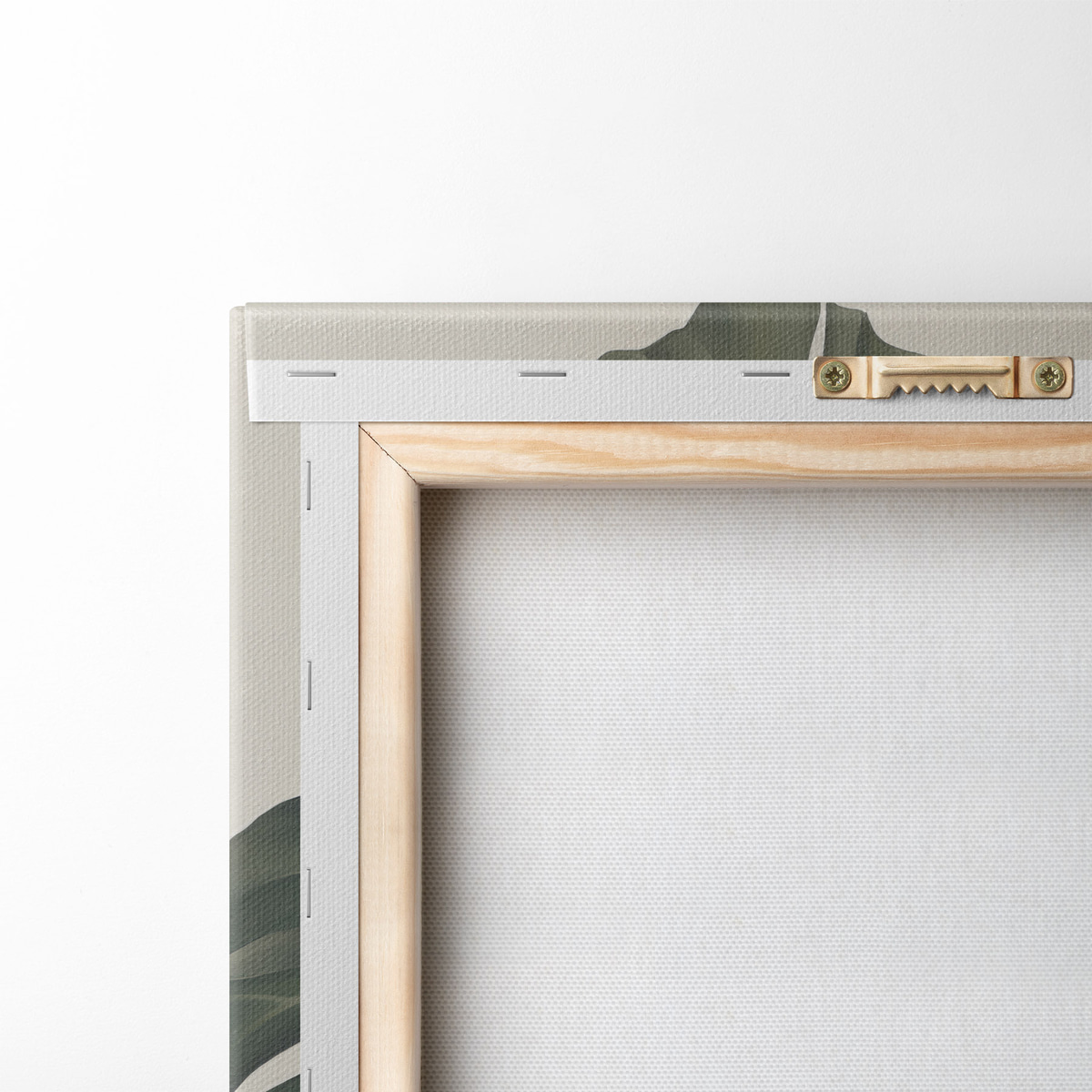 Menina abstrata com monstera — verso