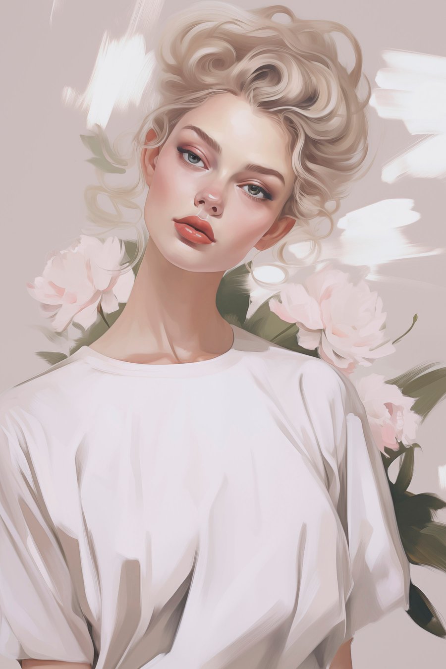 Menina de t-shirt — design completo
