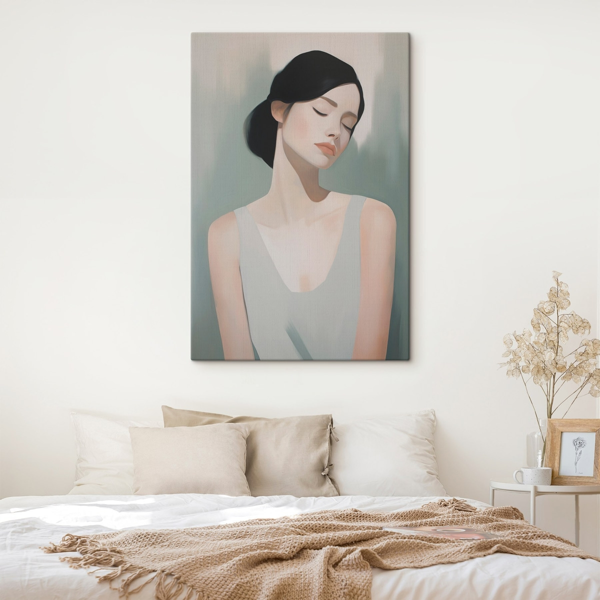 Menina de olhos fechados — interior 1