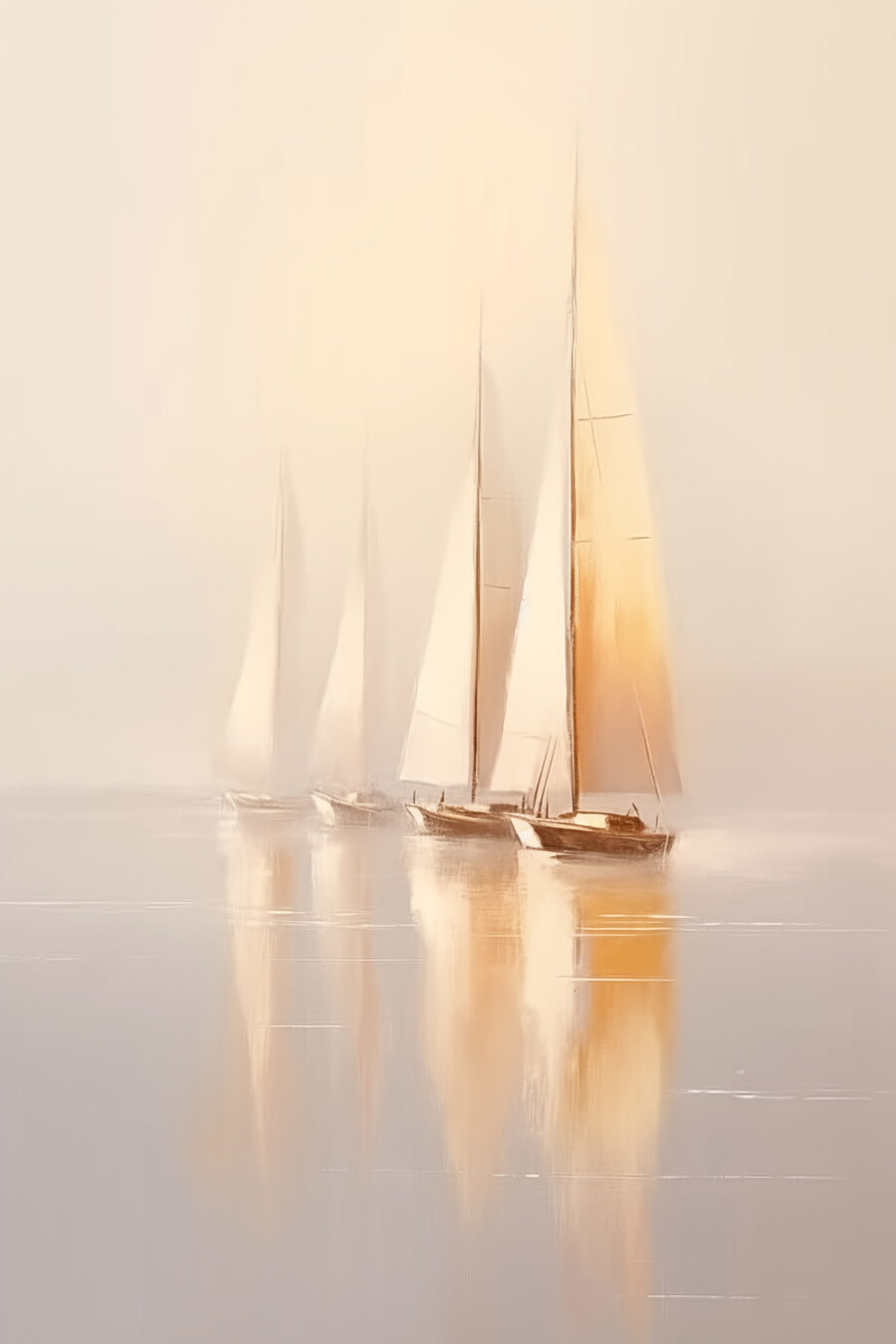 Velas claras, água parada — design completo