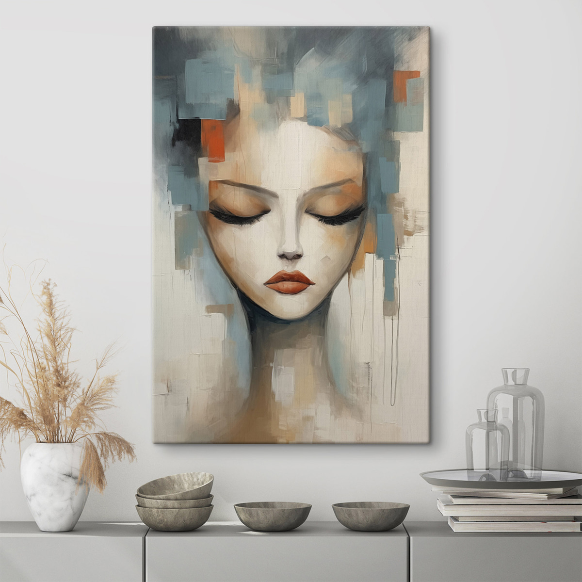 Retrato abstrato de menina — interior 1