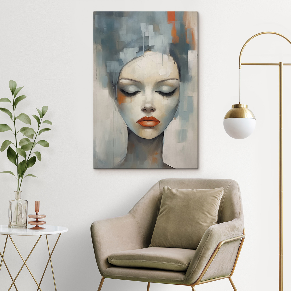 Retrato abstrato de menina — interior 1