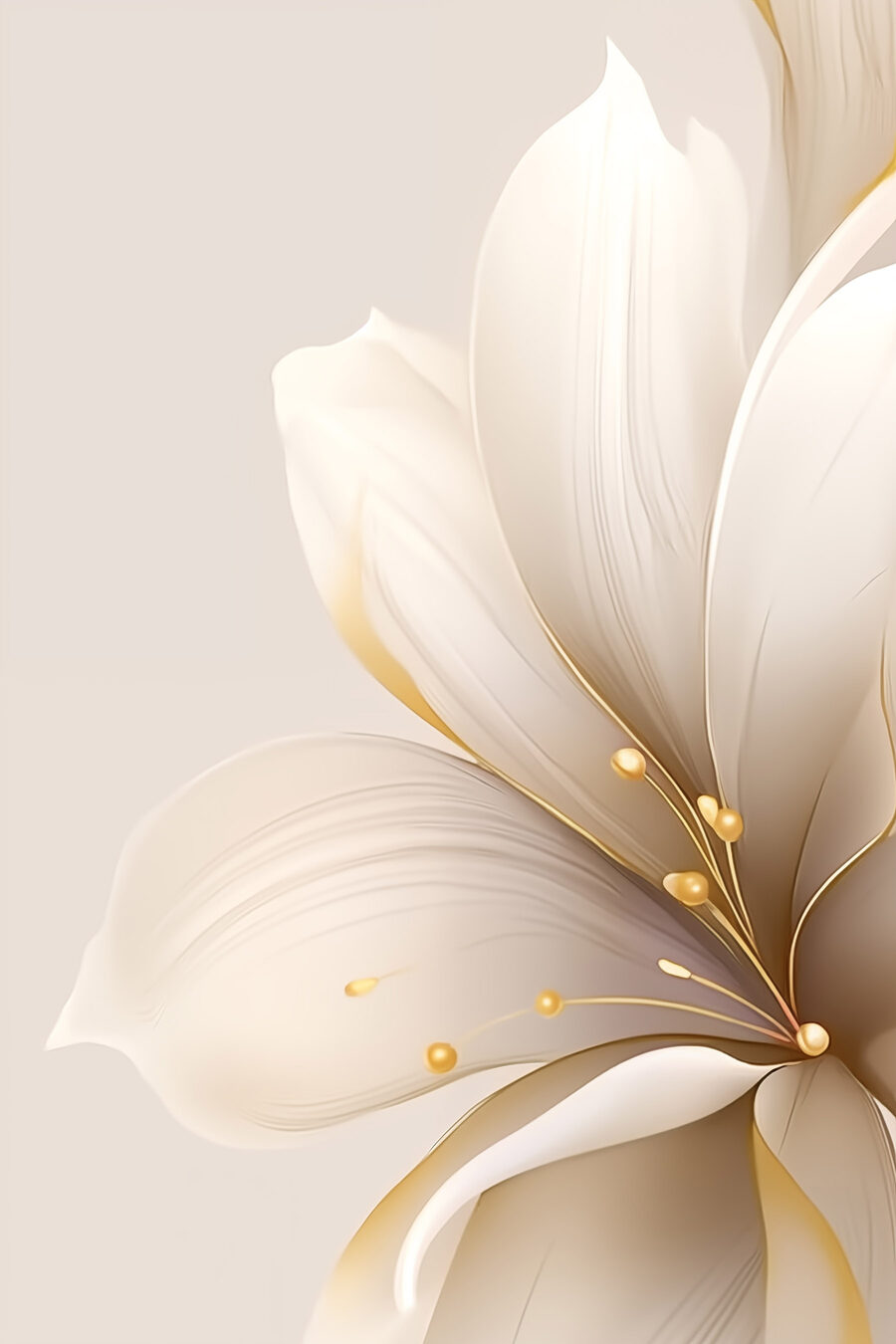 Flor creme luminosa — design completo