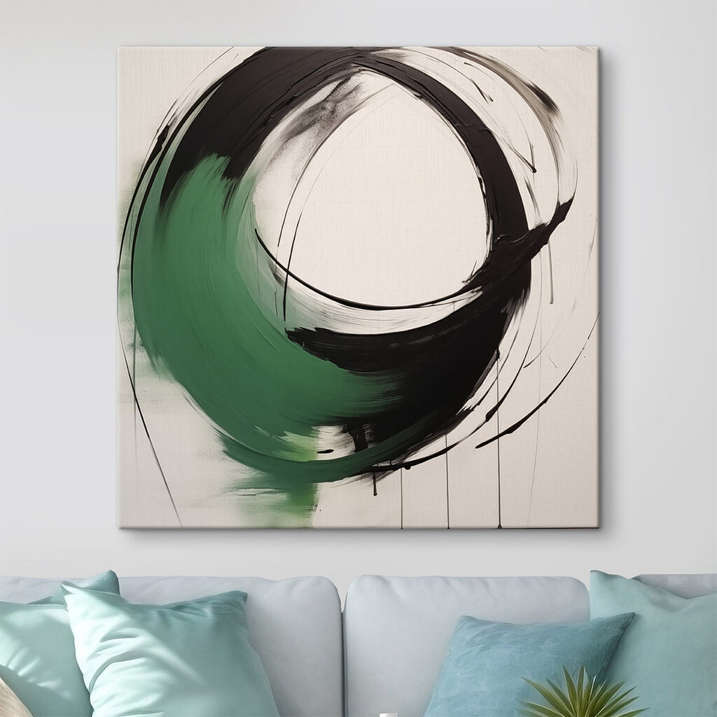 Laços negros com verde — interior 2