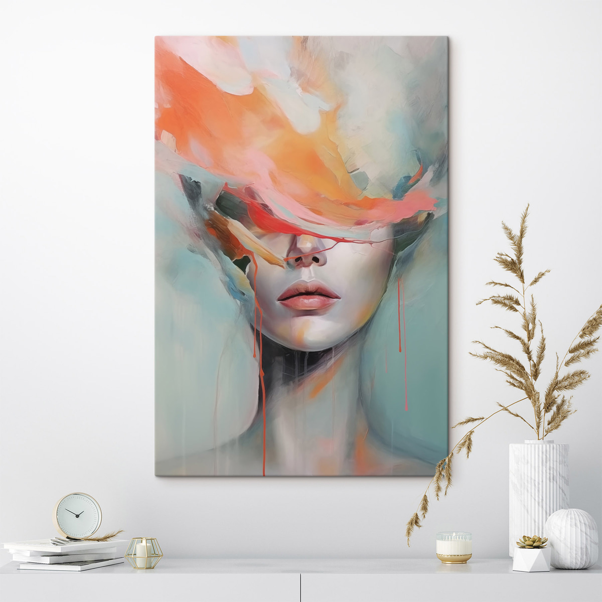 Retrato abstrato de menina — interior 1