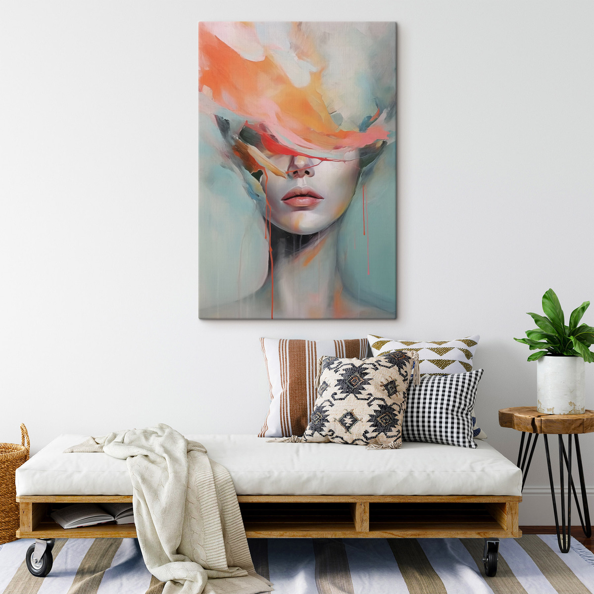 Retrato abstrato de menina — interior 2