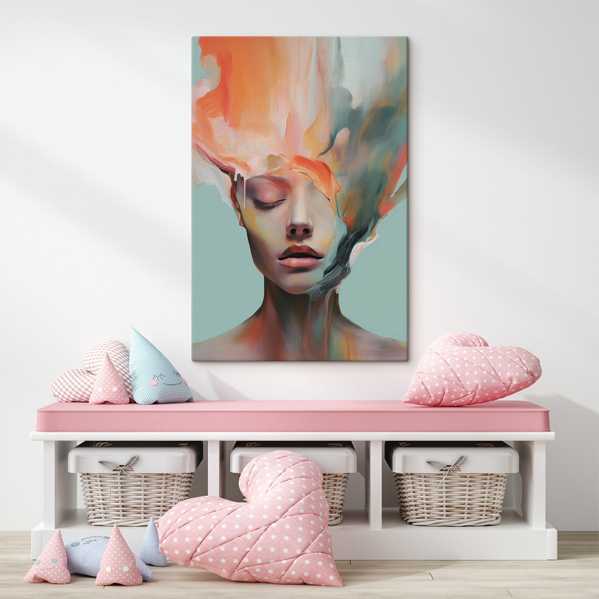 Retrato abstrato de menina — interior 1