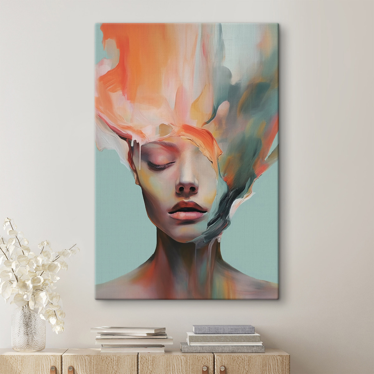 Retrato abstrato de menina — interior 2